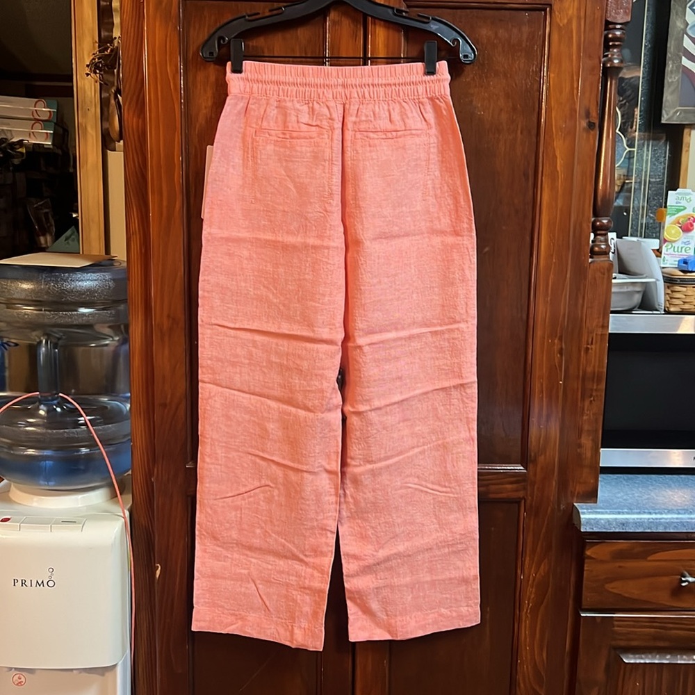 Women’s retreat linen wide leg pant coral in color Athleta brand - Picture 2 of 2